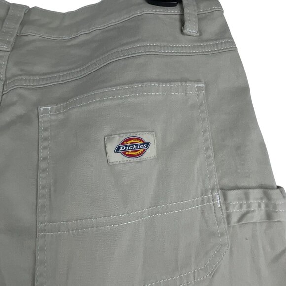 Dickies NWT Womens Chino Work Shorts Size 27 Light Khaki High Rise Casual - Picture 4 of 5